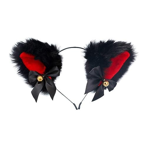 Faylay Cosplay Women Plush Furry Cat Ears Headwear Accessory for Party - Image 1