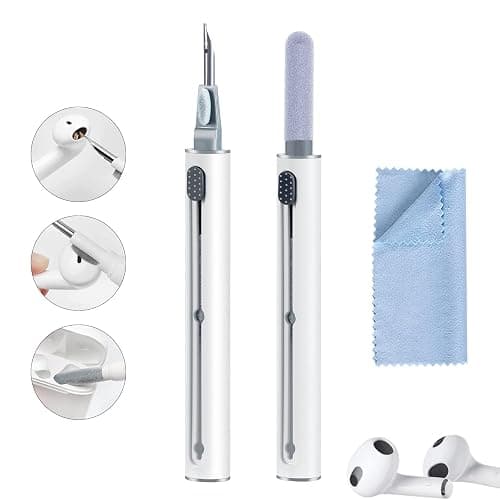Airpod Cleaner Kit, Earbud Cleaning Kit for Airpods Pro 1 2 3,Multi-Function Cleaning Pen with Soft Brush Flocking Sponge, Suitable for Bluetooth Headset, Charging Box, Mobile Phone,Earbud (1Pcs) - Image 1