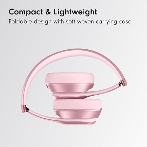 Beats Solo 4 - Wireless On-Ear Bluetooth Headphones, Up to 50-Hour Battery Life, Ultra-Lightweight Comfort, Powerful and Balanced Sound, Apple & Android Compatible - Metallic Pink thumbnail 5