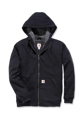 Carhartt Men's Rain Defender Relaxed Fit Midweight Sherpa-Lined Full-Zip Sweatshirt - Image 1