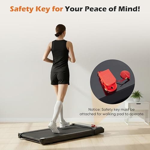 Sweetcrispy Compact Treadmill for Small Spaces, Quiet Under-Desk Walking Pad, Slim & Portable Design for Home Office Workouts, Easy to Store, Ideal for Apartments and Work-from-Home Fitness thumbnail 9