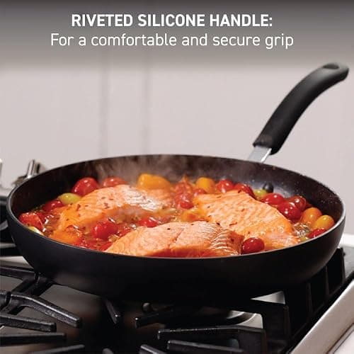 T-fal Ultimate Hard Anodized Nonstick Fry Pan Set 3 Piece: 8, 10.25, & 12 Inch, Oven Broiler Safe 400F, Kitchen Cookware Set, Pots and Pans Set Non Stick, Frying Pans, Skillets, Dishwasher Safe, Black thumbnail 5