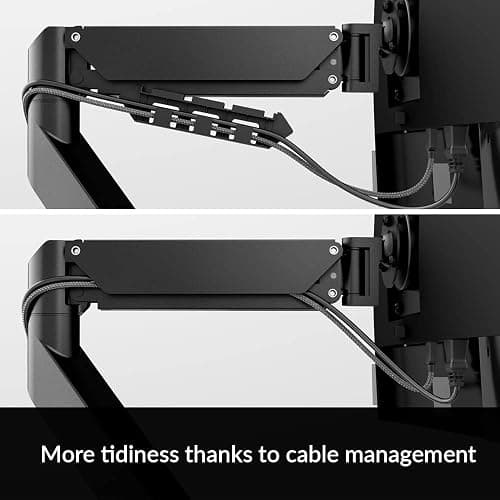 ARCTIC X1-3D - Monitor arm with gas lift arm for one monitor, monitor stand for up to 40"/43" Ultrawide, up to 10 kg/22 Ibs, Cable management, Tiltable, Swivelable, Height adjustable - Black thumbnail 5