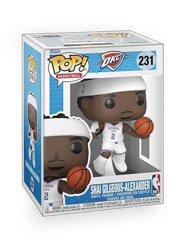 Epic Collectibles Pop Basketball: OKC Thunder - Shai Gilgeous Alexander (SGA) Layup Vinyl Figure Included with Box Protector Compatible for Funko - Image 1