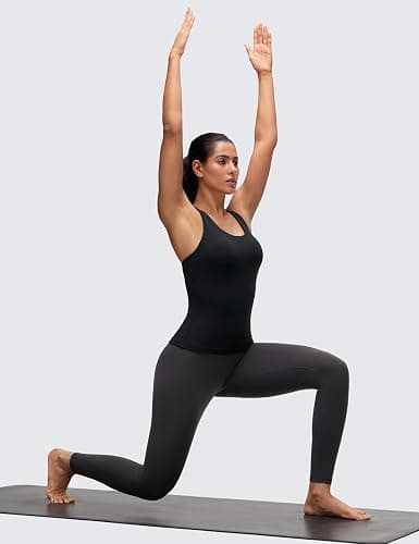 CRZ YOGA Butterluxe Workout Racerback Tank Tops for Women - Padded Athletic Spandex Yoga Shirts with Built in Bra thumbnail 4
