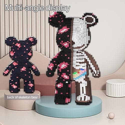 DAHONPA Animal Graffiti Skeleton Bear Micro Building Blocks Set（7220PCS）, Gift for Adults and Kids thumbnail 4