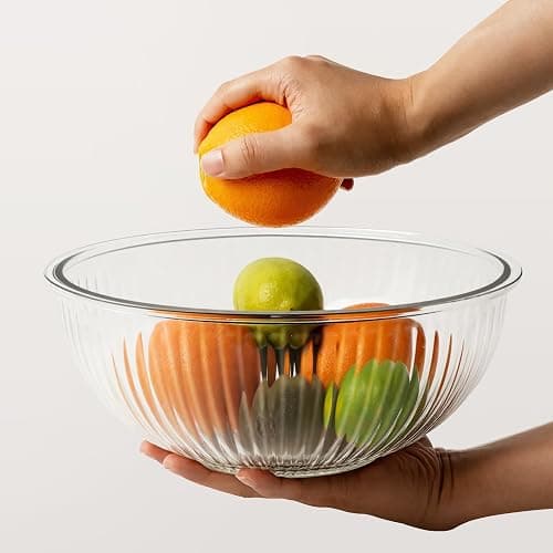 Glass Mixing Bowls with Lids Sets, 5 Packs Glass Bowls with Lids for Kitchen Baking, Meal Prepping and Salad, Bpa Free and Dishwasher Safe Serving Bowls, 0.2/0.5/1.1/2.1/3.7Qt thumbnail 8