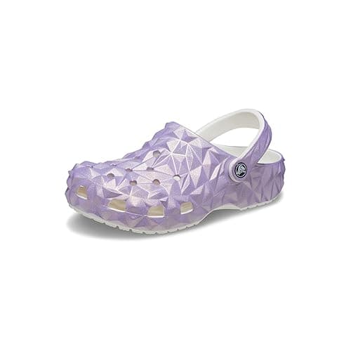 Crocs Unisex-Adult Classic Geometric Clog - 6 Women/4 Men - Iridescent Lilac
