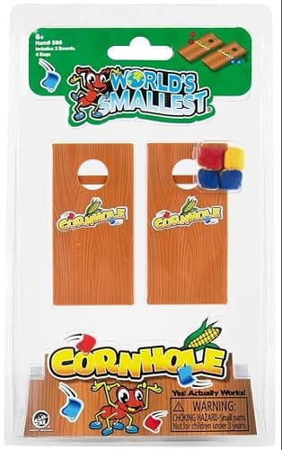 World's Smallest Cornhole, Miniature Game, Travel Game, mini Toy, Recommended for Ages 6 and up. - Image 1