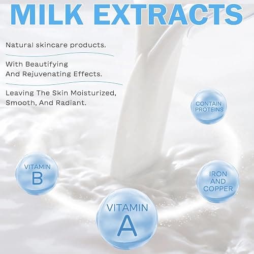 Milk Skin Care Set for Kids & Teens, 12 IN 1 Moisturizing & Gentle Milk Skin Care for Teens Girls Ages 8-12, Face Care Kit, Milk Skincare for Girls 10-12, Bulk Birthday Gifts,Mothers Day Gift, 12PCS thumbnail 3