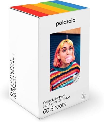 Polaroid Hi Print 2x3 Paper Cartridge, Peel and Stick, 3 Pack (60 Photos) with a Microfiber Cleaning Cloth thumbnail 2