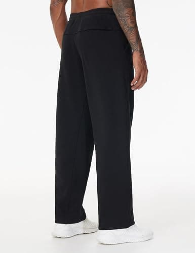 THE GYM PEOPLE Men's Baggy Fleece Workout Sweatpants with Pockets Drawstring Lounge Athletic Running Pants thumbnail 2