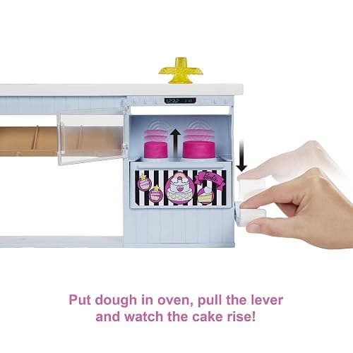 Barbie Doll and Accessories, Bakery Playset with Pink-Haired Petite Doll, Baking Station, Cake-Making Feature and 20+ Play Pieces thumbnail 3