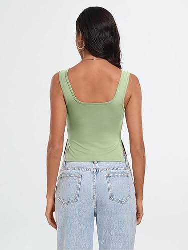 Trendy Queen Womens Going Out Crop Tops Backless Tank Tops Summer Y2k Teen Girls Basics Cute Clothes - Small - Palegreen thumbnail 5