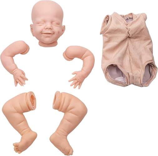 DangTpor 20inch Reborn Doll Kits Size Already Painted Lifelike Unpainted Unfinished Reborn Blank Kit DIY Molds (April) thumbnail 2