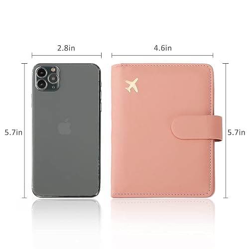 Melsbrinna Premium Leather Passport Holder Covers Case, Waterproof Rfid Blocking Travel Wallet Passport Holder with Pen Holder, Cute Passport Book for Women/Men thumbnail 6