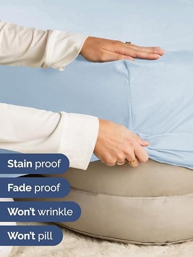 Extra Deep Twin XL Fitted Sheet - Hotel Luxury Single Fitted Sheet Only - Easily Fits 18 inch to 24 inch Mattress - Ultra Soft, Wrinkle & Fade Free w/Extra Deep Pocket - Breathable & Comfy - Sky Blue thumbnail 4