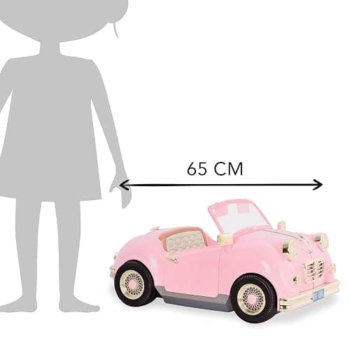 Our Generation – 18-inch Doll Accessories – Pink Doll Car – Toy Vehicle with Radio, Lights & Sounds – Pretend Play 3+ Years– in The Driver's Seat Convertible Cruiser thumbnail 2