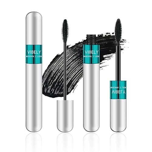 2 in 1 Mascara 5x Longer Waterproof Lash Cosmetics Natural Lengthening and Thickening Effect No Clumping Superstrong Magic 4d Silk Fiber for Vibely Mascara Makeup thumbnail 8
