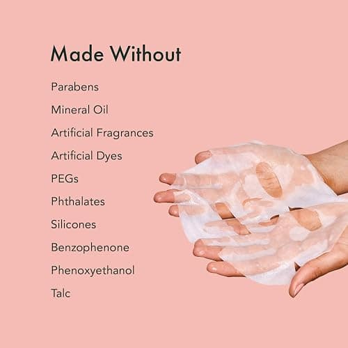 Rael Face Mask Skin Care, Collagen Face Masks - Bamboo Facial Sheet Mask, Korean Skincare, with Collagen Essence and Fruit Extracts, Nourishing and Hydrating, All Skin Types (Collagen, 5 Sheets) thumbnail 4