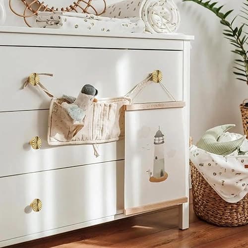 AddLotLot 12 PCS Golden Cabinet knobs Round Golden Cabinet Knobs Kitchen Cabinet Pulls Round Knobs Handles for Kitchen, Bedroom, Bathroom, Vanity Cabinets, Furniture Decoration Accessories thumbnail 2