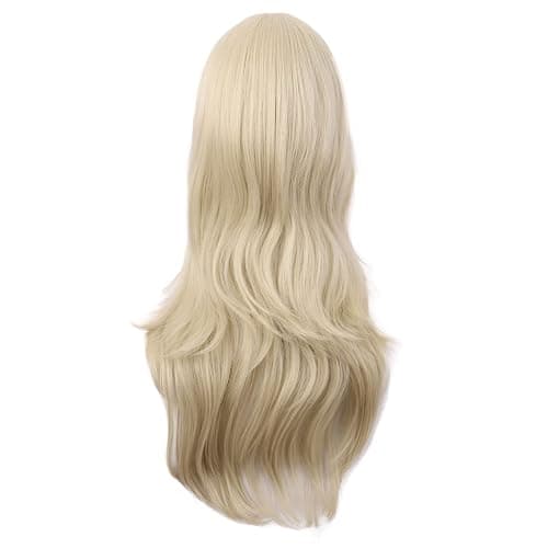 MapofBeauty 28 Inch Long Curly Hair Costume Cosplay Wig, Blonde | 70 cm Wig, Women, Side Bangs, Fashion thumbnail 4