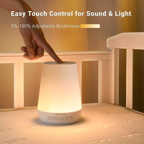 Baby Sound Machine, Momcozy White Noise Machine for Baby Sleeping with Night Light, Toddler Sleep Trainer with 34 Soothing Sounds, Timer, App Remote Control, Personal Sleep Routine(White) thumbnail 7