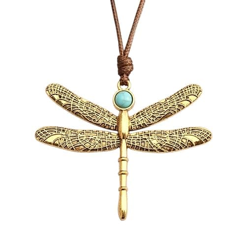 Bjesinmo Boho Necklaces for Women Long Wooden Pendant Vintage Necklace | Bohemian Long Necklaces Chunky Boho Pendant Necklace for Women Sweater Chain Necklace Handmade Statement Hippie Jewelry - Image 1
