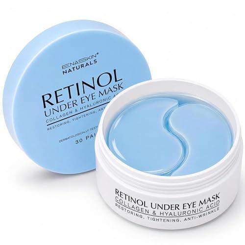 Under Eye Patches for Dark Circles: 30 Pairs Retinol Collagen Eye Gel Masks - Refreshing Under Eye Care for Appearance of Wrinkles & Puffiness - Gift for Moms Travelers Night Workers (Navy) - Image 1
