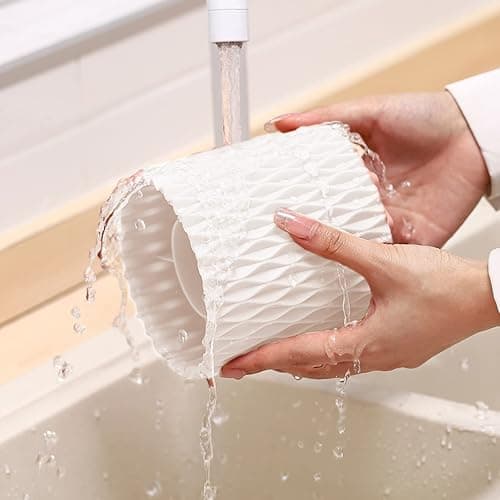 FYGAIN Makeup Brush Holder Organizer, 360° Rotating Multi-Functional Pen Holder for Desk, Spinning Multi-Purpose Desktop Stationary Organizer for Lipsticks, Comb, Beauty Tool - White thumbnail 6