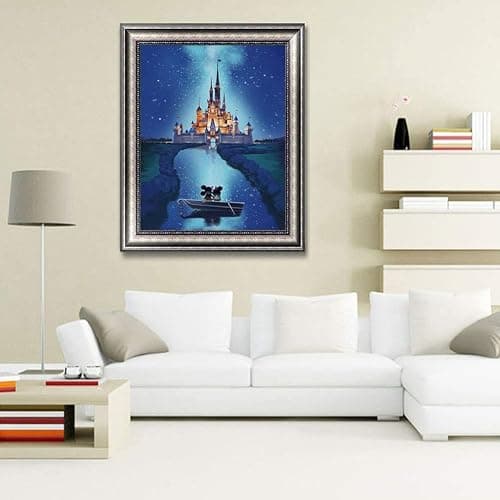 DIY 5D Diamond Painting by Number Kits, Crystal Rhinestone Diamond Embroidery Paintings Pictures Arts Craft for Home Wall Decor & Relaxation (Castle,30 * 40cm) thumbnail 2