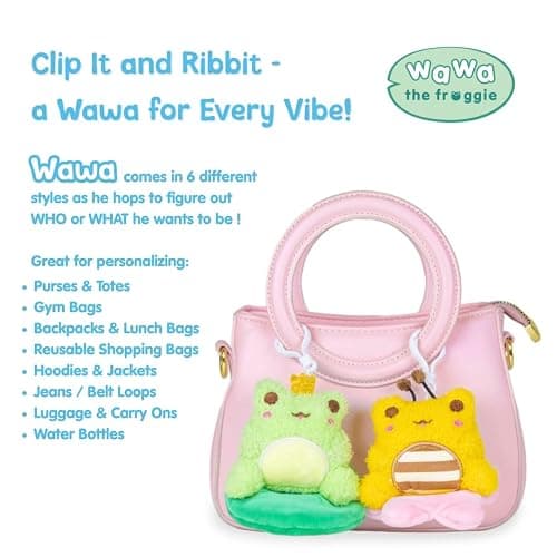 Cuddle Barn PlushGoals - Wawa Fits Wawa Sits Blind Box - Series 1 | Collectible Plush Bag Charm - Kawaii Cute Frog Plushie Clips | Mystery Unboxing Random Styles - Great Stocking Stuffer, 3 inches thumbnail 7