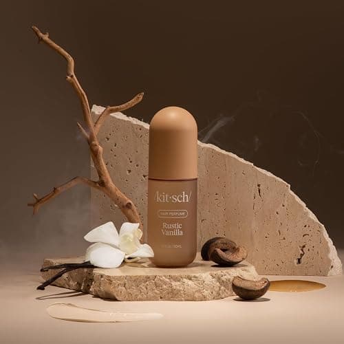 Kitsch Hair Perfume for Women - Rustic Vanilla | Clean, Deodorizing & Patented Odor-Eliminating Technology Hair Spray & Body Mist - Freshen Hair, Pillows - Warm Tonka, Vanilla & Cedar Blend - 50 mL thumbnail 3