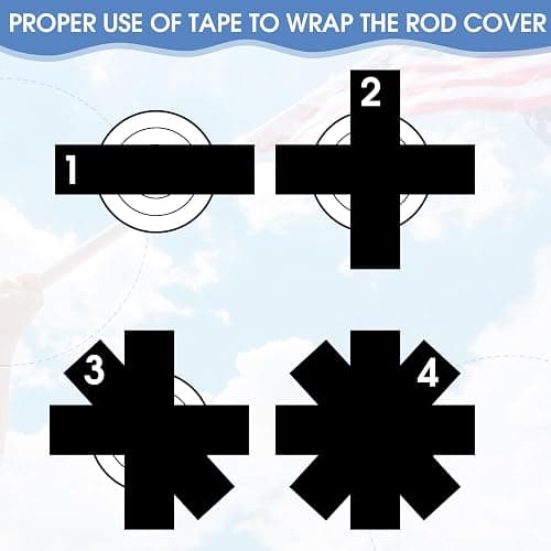 Threlaco Color Guard Weight Anchor Set and 2 Heavy Duty Flag Pole Cap with 2 Pack Color Guard Tape for Flag and Pole thumbnail 5
