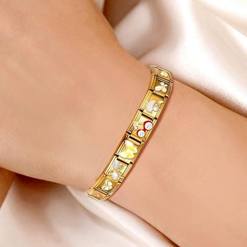 ITingstere Italian Charms Bracelet Sets with 1Pcs Starter Brascelet 9Pcs Charms 9mm Italian Modular Charm Bracelet DIY Module Jewelry Gifts thumbnail 7