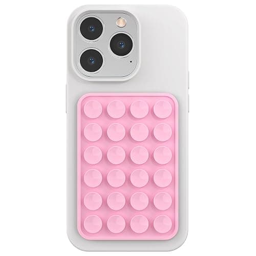 Silicone Phone Sticky Grip, Suction Phone Case Mount for iPhone and Android, Hands-Free Sticky Cell Phone Grip, Mobile Fidget Mirror Holder for Selfies and Videos - Image 1