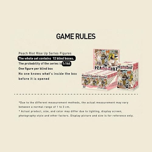 POP MART Peach Riot Rise Up Series Figures 3Boxes 2.5 inches Articulated Character Premium Design gifts for women Fan-Favorite blind box Collectible Toy Art Toy Action Figure thumbnail 5