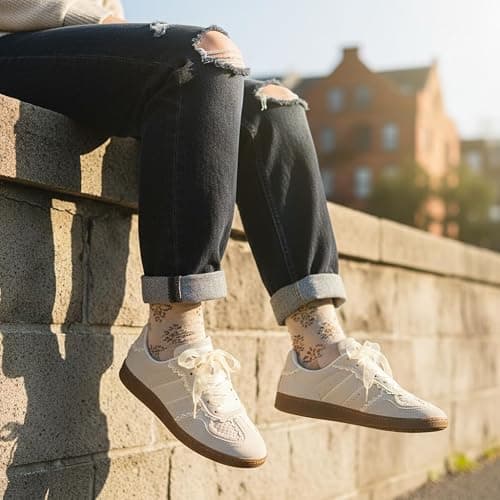 CUSHIONAIRE Belinda Women’s Lace Detail Casual Sneakers – Elegant Ribbon Lace-Up Shoes with Memory Foam thumbnail 2
