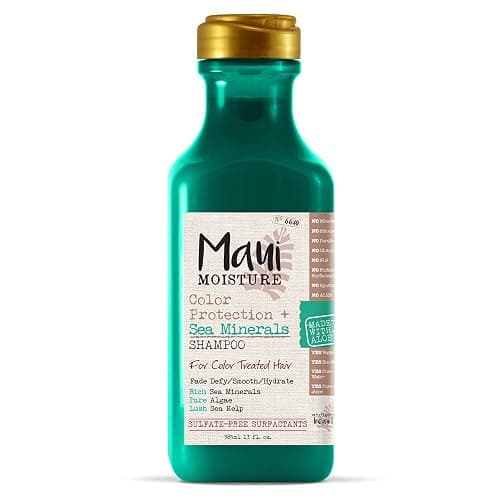 "Maui Moisture Color Protection + Sea Minerals Shampoo, Protect -Treated Tresses with Rich, Pure Algae, and Sea Kelp, Non-GMO, 13 Fl Oz" - Image 1