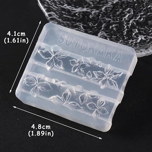 3D Flowers Nail Mold Silicone Nail Tools, Hawaii Hibiscus Floral Petal Nail Design Resin Molds Nail Art Carving Template for Resin Manicure Decorations Accessories DIY Nail Supplies thumbnail 3