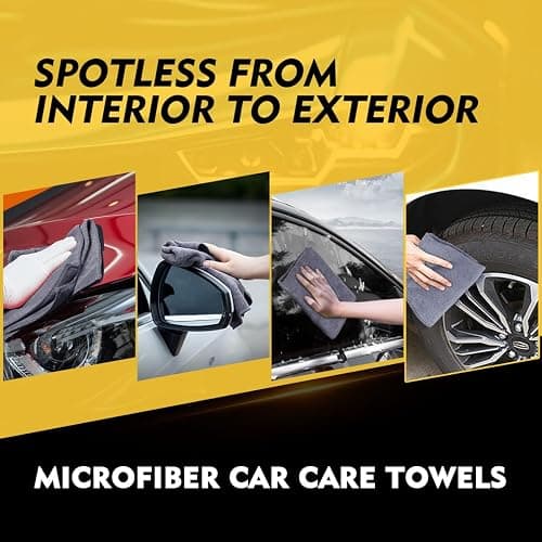 HOMEXCEL Microfiber Cleaning Cloth 12 Pack, 12.5 x 12.5 inch Microfiber Towels for Cars, Ultra Absorbent Washing Cloth, Lint Free Streak Free Cleaning Rags for Car, Kitchen, and Window (Grey) thumbnail 6