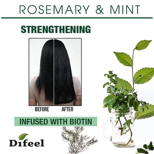 Difeel Rosemary and Mint Premium Hair Oil with Biotin 7.1 oz. - Natural Rosemary Oil for Hair Growth & Biotin thumbnail 5