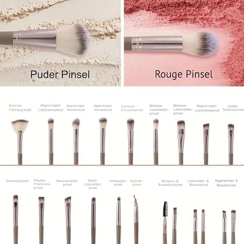 56-teiliges Make-up Pinselset mit Schwämmen, Stirnband & Tasche – Profi-Qualität thumbnail 2