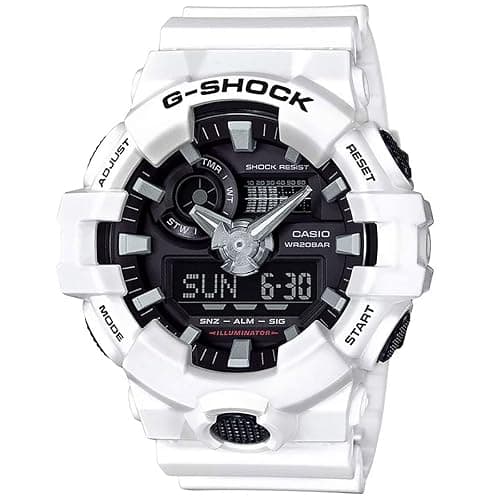 Casio Men's 'G Shock' Quartz Resin Casual Watch, Color:White (Model: GA-700-7ACR) - Image 1