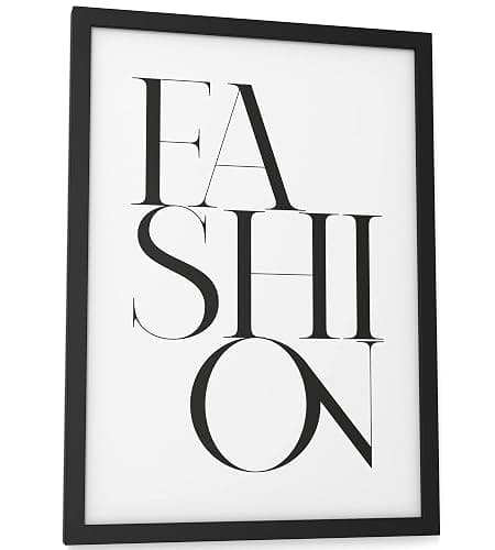 Papierschmiede® Typografie Poster, DIN A4 (21x30 cm), Wanddeko Wohnzimmer, Schlafzimmer, Küche, schwarz-weiß Bild mit Spruch OHNE Rahmen, Caps Fashion - Image 1
