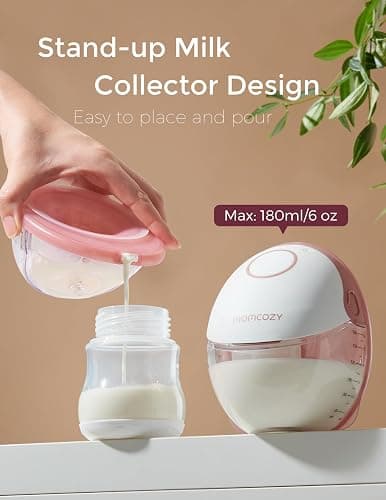 Momcozy Breast Pump Hands Free Mobile Style | M6, Wearable Breastfeeding Pump Ideal Rhythm for More Milk, DoubleFit Flange More Fit & Discreet with 3 Modes & 9 Levels, 24mm (Cozy Red, 2 Count) thumbnail 6