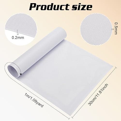 BENECREAT Custom Fursuit Eye Mesh, 39x11.8inch White PVC Plastic Net 0.2mm Thick Waterproof Printable Mesh for Furries Cosplay, Props, Fursuits, Craft Making, Hole: 0.5mm - White - 39x11.8inch-0.5mm thumbnail 2