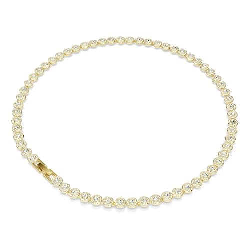 Swarovski Una Angelic necklace, Round cut, Small, White, Gold-tone plated thumbnail 5