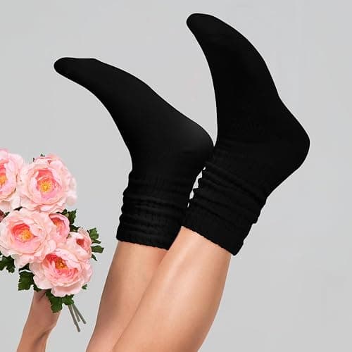 Bencailor 6 Pairs Women Slouch Fuzzy Socks Warm Cotton Scrunch Boot Winter Fluffy Slipper Socks thumbnail 2