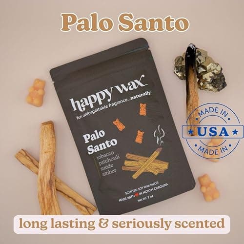 Happy Wax Wanderlust Collection Scented Natural Soy Wax Melts – 6 Total Oz. of Scented Wax Melts, Collection Includes Palo Santo, Desert Torchwood, and Moonshadow thumbnail 6
